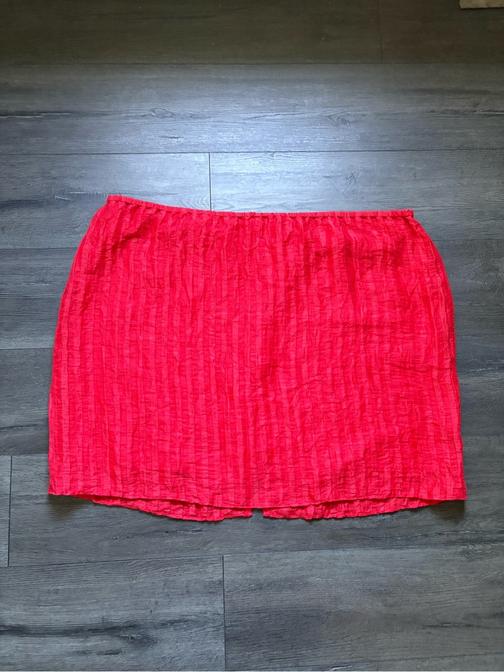 J.Crew Womens Red Textured Linen Blend Skirt Size 24 NWT